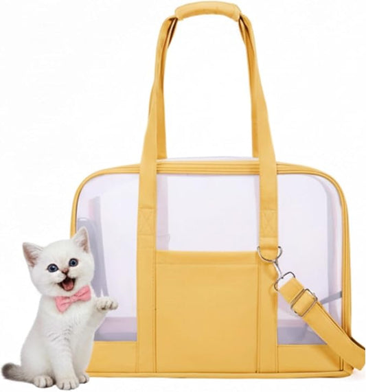 Dog Purse Carrier for Small Dogs-Pet Carrier Purse for Kitty and Puppy Soft Sided Carrier with Breathable Mesh Lightweight Pet Carrier Sling for Outing Travel Vet-Yellow