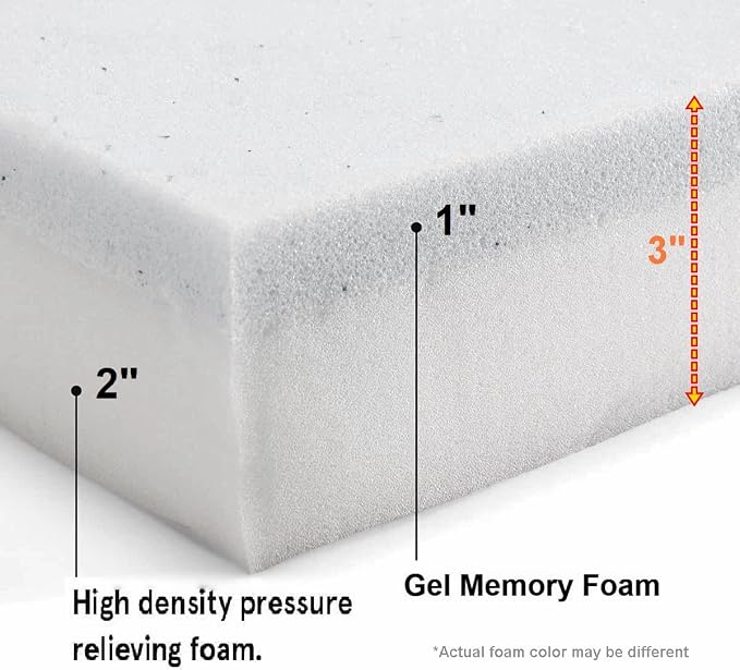 Dogbed4less Memory Foam Platform Dog Bed, Crate Mattress for Orthopedic Joint Relief with Waterproof Removable Cover Extra Large 45X27X3 Space Gray
