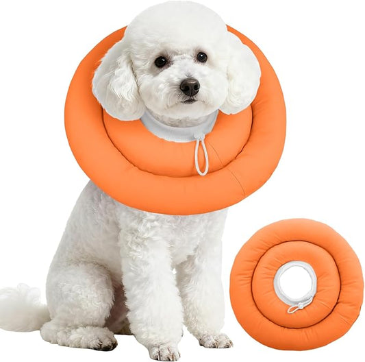 IDOMIK Dog Recovery Collar, Waterproof Soft Dog Cone After Surgery, Comfy Protective Elizabethan Collar Alternative for Dogs Cats, Adjustable Pet Neck Donut Cone Anti-Licking Biting Wounds