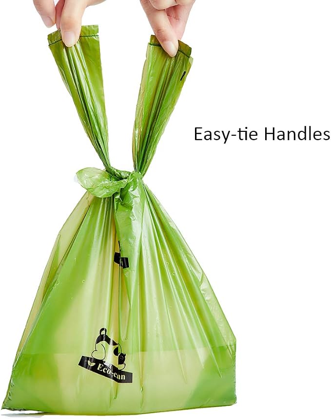ECO-CLEAN 300-Count Dog Poop Bags with Easy-Tie Handles, 6 Ft Bungee Dog Training Leash for Medium Large Dogs