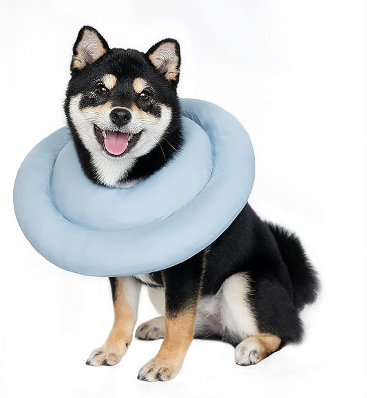 Gagabody Dog Cones for Medium Dogs - Comfortable Adjustable Soft Cone Alternative After Surgery - Elizabethan Donut Collar for Recovery - Different Sizes for Cats, Large and Small Dogs