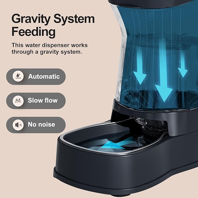 Gardner Pet Dog Water Stainless Steel Dispenser with Large Silicone Cat Food Water Mat for Floors Waterproof Anti-Slip