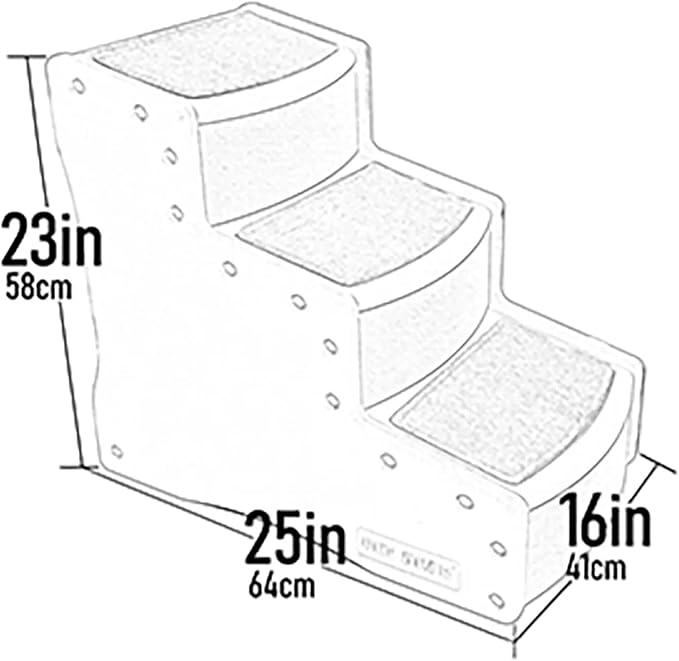 Pet Gear Easy Step III Pet Stairs, 3 Step for Cats/Dogs, Removable Washable Carpet Treads, for Pets Up to 150lbs, No Tools Required, Available in 9 Colors, Caramel