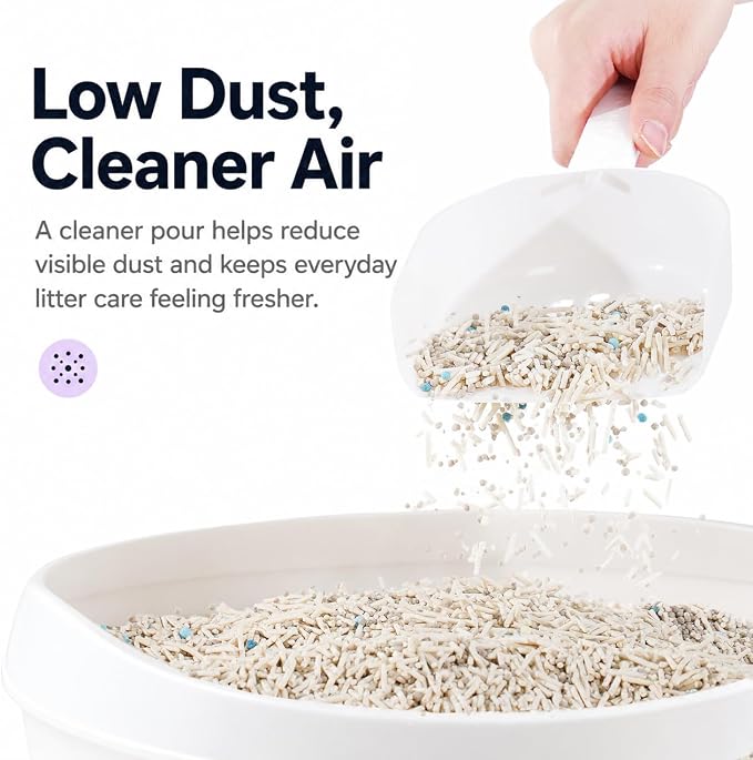 OPET Lavender Scented Cat Litter – Odor Control & Fast Clumping Formula – 99% Dust Free Natural Clumping Litter for Multi-Cat Homes – Low Tracking & Long Lasting Freshness (18lb)