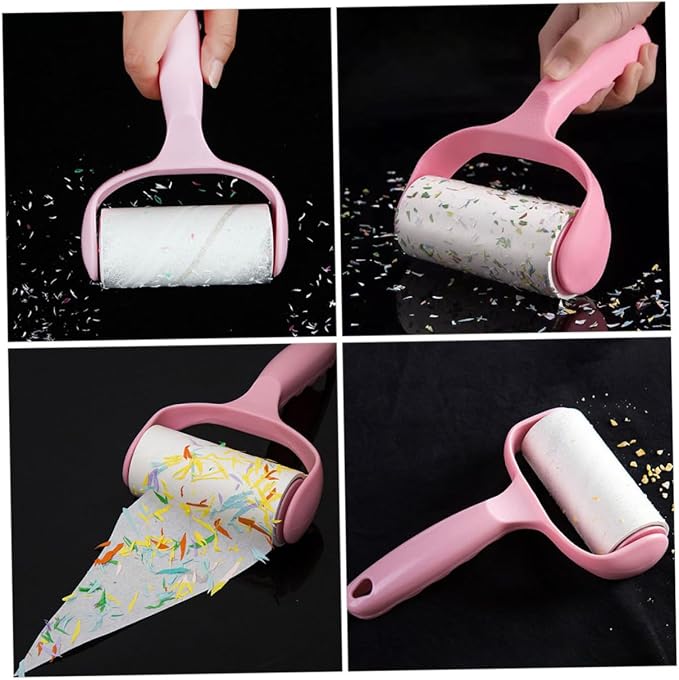 3sets Pet Lint Roller Portable Hair Removal Tool for Clothes Furniture Sticky Lint Remover for Pet Hair Includes Handle Dust Cover for Home Travel