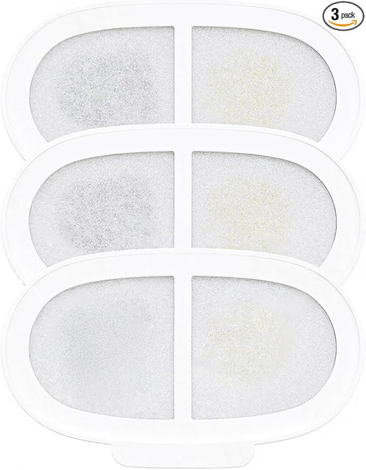 PAWGETHER® 3Pcs Cat Water Fountain Filter Compatible with 67oz/2L Dog Water Fountain P3/P3s/P3SU Pet Water Fountain Replacement Filter