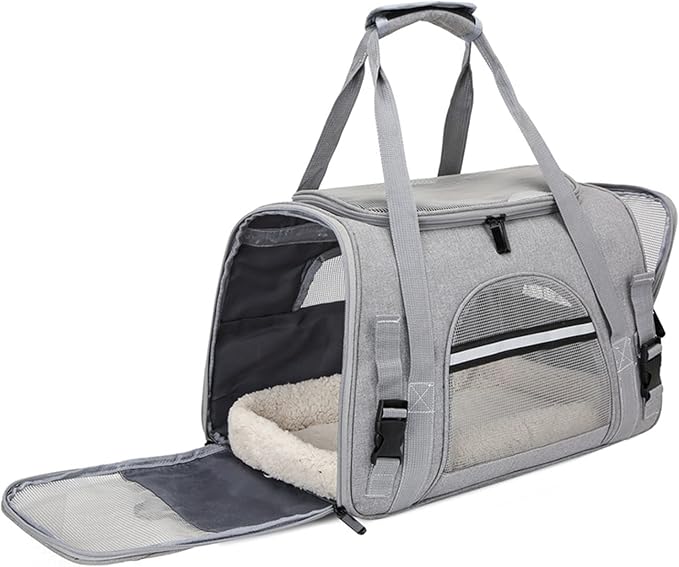 Foldable Breathable Pet Bag Portable Single-Shoulder Diagonal Pet Box Airline Approved,Soft-Sided Cat Carrier
