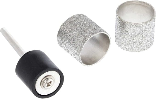 2pcs 120 Grit Diamond Bit for Dog Nails Grinder Including 1 pc 1/2" Mandrel - Pet Nail Grinder Diamond Wheel (Finishing Grit #120)