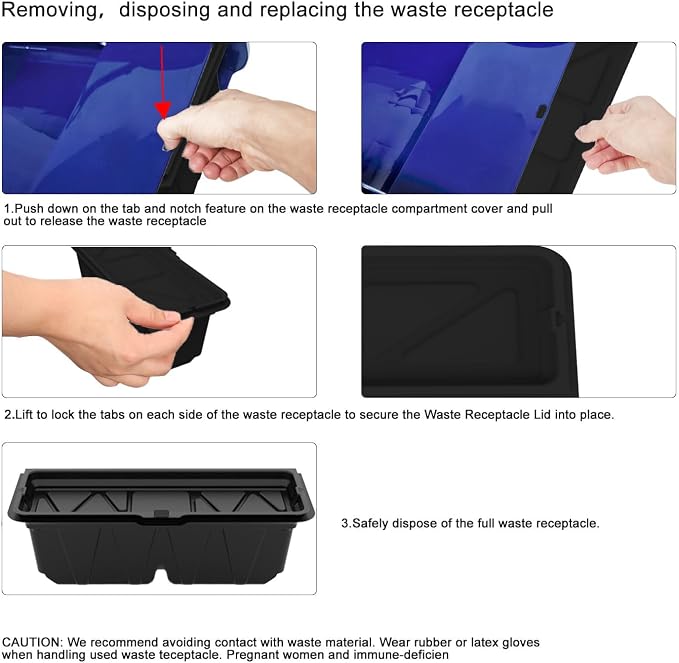 25PCS Disposable Waste Receptacles Compatible with Nature's Miracle 2nd,For LitterMaid Litter Box 3rd,Disposable Cat Litter Box with Charcoal Bags (Machine NOT Included)