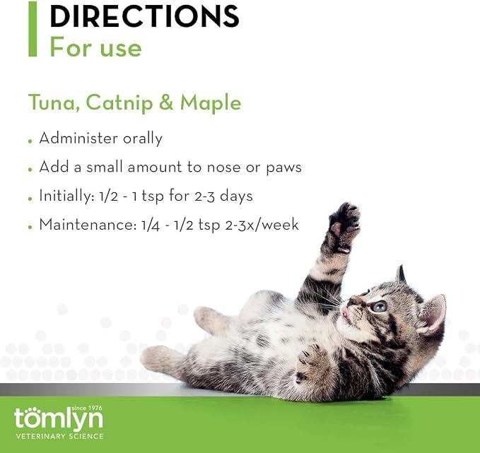 TOMLYN Laxatone Catnip Flavored Hairball Remedy Gel for Cats and Kittens, Hairball Gel for Cats to Help Prevent Hairballs and Promote Healthy Digestion, 4.25oz - 2 Pack