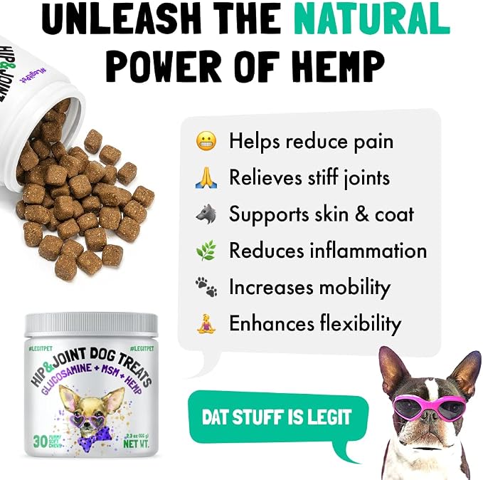 LEGITPET Dog Vitamins & Hip & Joint Supplement & Allergy Relief Chews & Calming Treats Bundle
