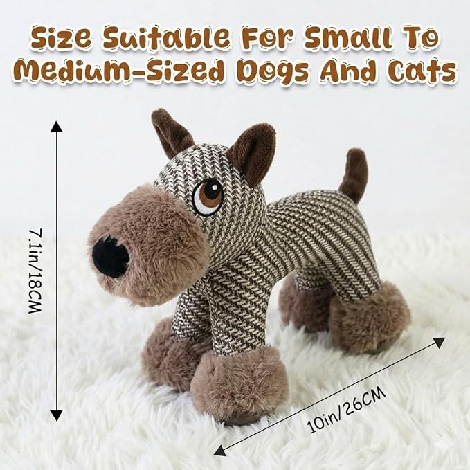 Dog Toys for Aggressive Chewers, an Indestructible Puppy-Shaped Plush Comfort Toys. Indoor-Outdoor Emotional Support Pet Toy, Built-in Squeaker Toy for Medium, Small, and Toy-Breed Dogs