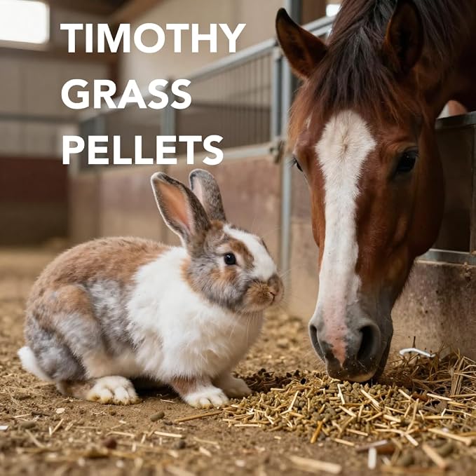 Unearthed Timothy Grass Pellets – 10 lb Bag | 100% Pure Sun‑Cured Forage, No Additives or Fillers | High Fiber, Low Protein Feed for Rabbits, Guinea Pigs, Horses & More | USA Grown
