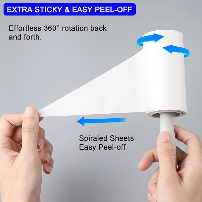 Lint Rollers for Pet Hair Extra Sticky, 880 Sheets Mega Value Set for Clothes, Mini Travel with 4 Handles 8 Refills, Lint Remover for Dog, Cat, Furniture, Carpet