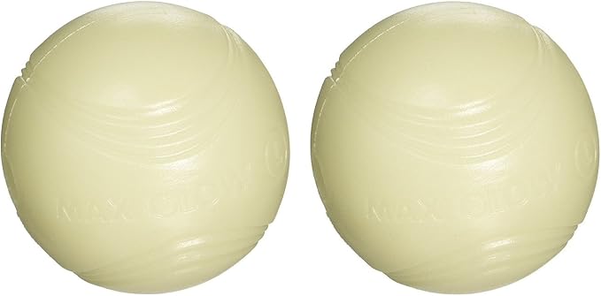 Chuckit! Dog Max Glow Ball Bright Playtime at Night (2 Pack), Large