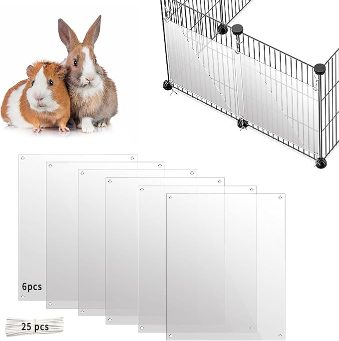 Oncpcare 10Pcs 11” x 11” Guinea Pig Pads Washable, 6 Pack Pet Cage Liner Protection Rabbit Cage Urine Guard