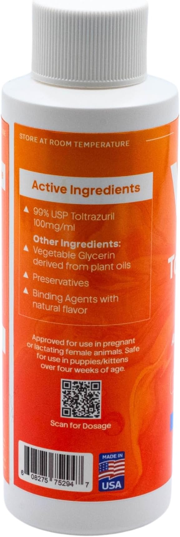 Toltrazuril 10.0% for Horses, Dogs, Cats, 120mL/4 Ounce, for Non-Food Chain Animals, Chicken