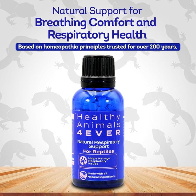 HealthyAnimals4Ever HA4E - Reptile Respiratory Support - Natural Immune-Boosting Formula for Breathing Ease, Airway Clarity & Lung Health - 300 Tablets