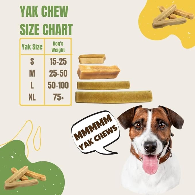 EcoKind Yak Cheese Himalayan Dog Chews, Yak Chews for Large Dogs, Long Lasting Bone for Aggressive Chewers, 3 Ingredients Natural High Protein Treats, No Additives or Lactose, Large - 20+ Chews (5 lb)