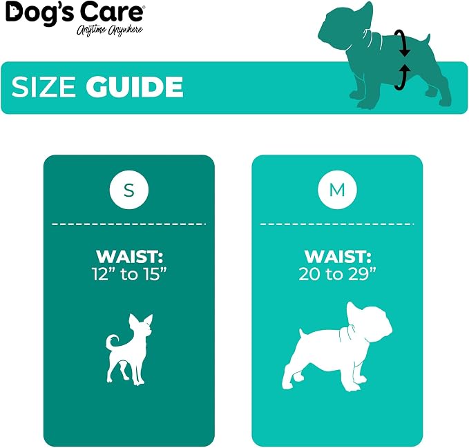 Dog´s Care – Disposable Hygienic Diaper for Male Dogs – Ultra-Absorbent, Comfortable – 6 to 8 Hours Protection – Size M – 21 to 30 inches.– 48 Units
