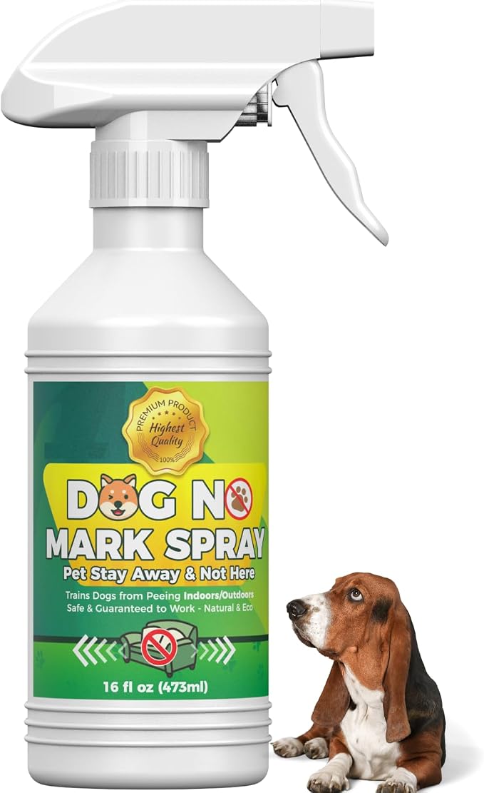 16oz Dog No Pee Spray – Non-Toxic Protection for Carpets, Sofas & Yard Plants - Puppy Potty Training Spray - No Pee Here Formula - Anti Marking Spray for Dogs