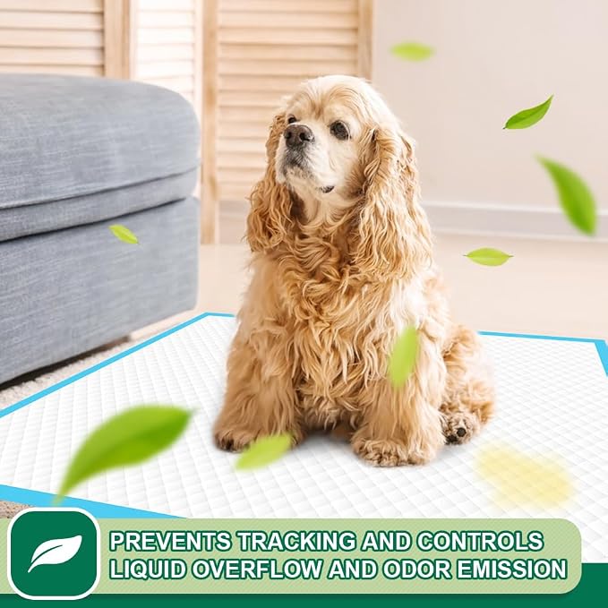 IMMCUTE Puppy Pee Pads 22"x23", 50 Count, Super Absorbent Leak-Proof Disposable Dog Training Pads for Puppies, Adult Dogs Cats & Other Pets Potty Piddle Pads for Crate, Kennel & Indoor/Outdoor Use