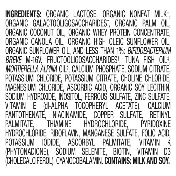 Happy Baby Organics A2 Stage 1 Infant Formula, 0-12 M, USDA Organic, Probiotics & Prebiotics, Iron & DHA, 22.9oz x2