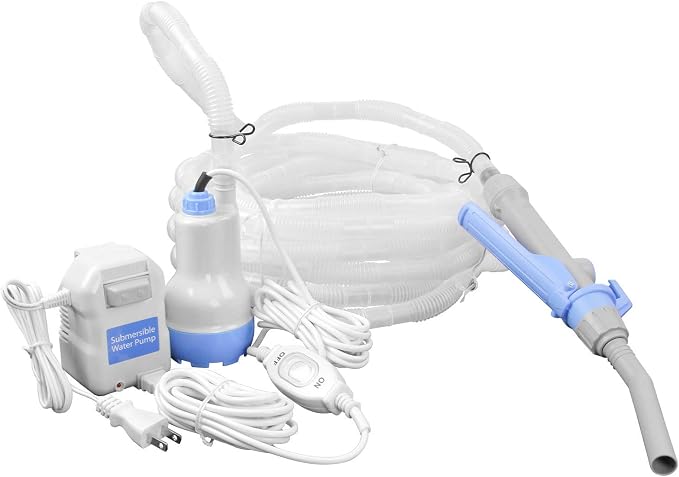 TERA PUMP Aquarium Gravel Cleaner - Electric Automatic Removable Vacuum Fish Tank Water Changer, Sand Washer, Algae Cleaner Filter & 30 ft Hose Up to 8 Liters per Min