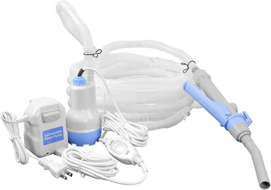 TERA PUMP Aquarium Gravel Cleaner - Electric Automatic Removable Vacuum Fish Tank Water Changer, Sand Washer, Algae Cleaner Filter & 30 ft Hose Up to 8 Liters per Min