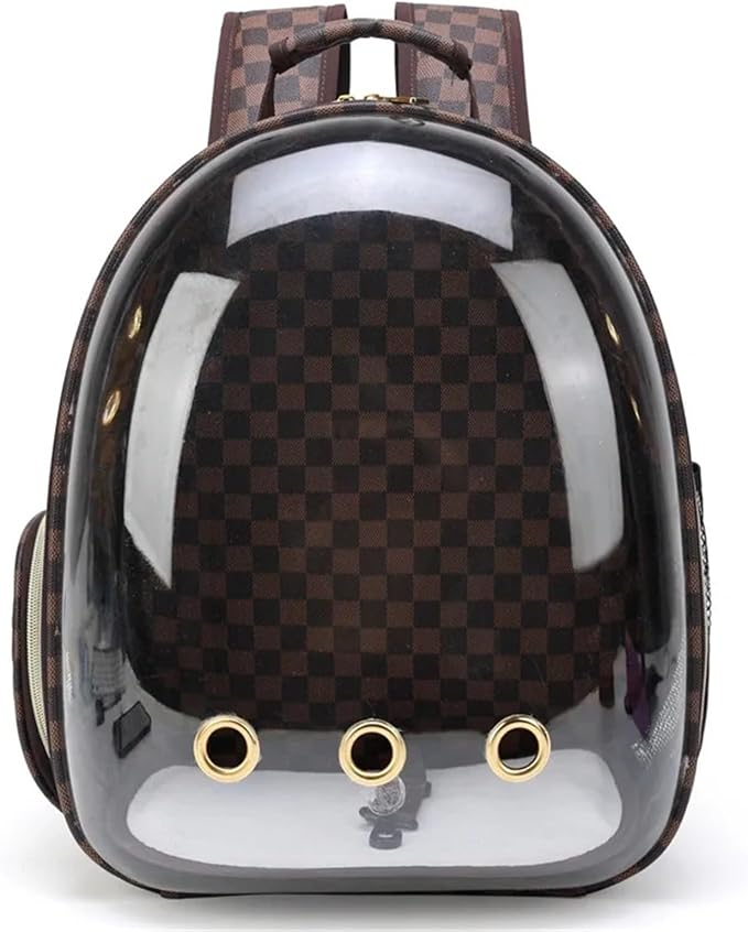 Foldable Quality Pet Carrier Backpack — Portable Nylon Cat & Small Dog Travel Bag with Zipper, Sling Included(Beige)
