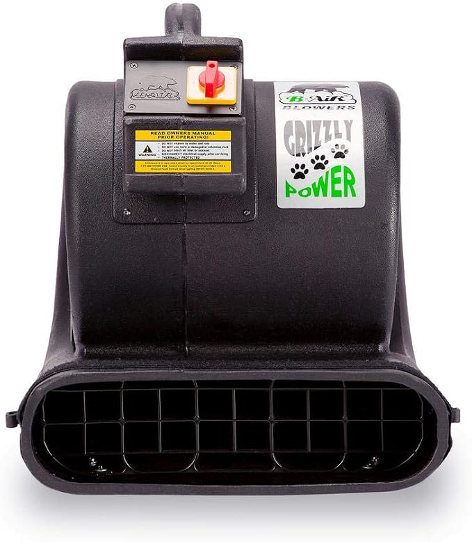 B-Air Grizzly Gp-1 1 HP 3550 CFM Air Grizzly Mover Carpet Dryer Floor Fan for Water Damage Restoration Equipment & Pet Cage Dryer Black