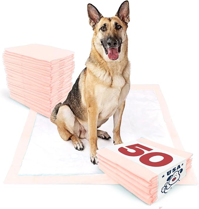 ValuePad USA Plus Puppy Pads, Jumbo 36x36 Inch, 50 Count - Premium Puppy Pee Pads for Dogs, Tear Resistant, Super Absorbent Polymer Gel Core, 5-Layer Design
