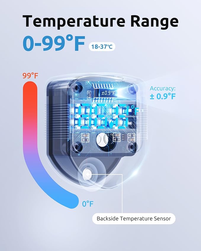 SEAOURA Digital Aquariums Thermometer with USB Rechargeable Portable Aerator
