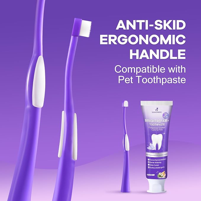 Enzymatic Dog & Cat Toothpaste with Nano-Hydroxyapatite (nHA) + Ultra Soft Bristles Toothbrush
