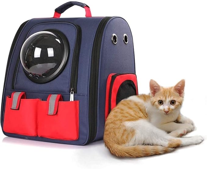 OLOTU Pet Backpack Portable Cat Backpack, Airline-Approved Ventilate Transparent Capsule Backpack for Cats Dogs and Small Animals, Cat Carrier Spacious