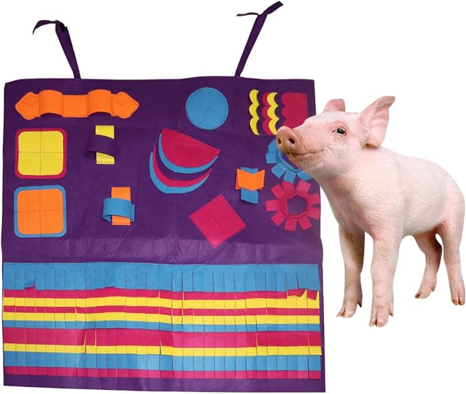 Snuffle Mat for Pigs, Pet Food Mat, Foraging Mat Toy for Small Animals, Pig Toys for Pet Pig, Pig Supplies