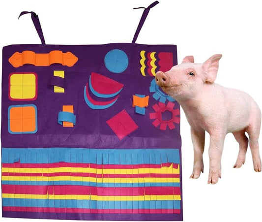 Snuffle Mat for Pigs, Pet Food Mat, Foraging Mat Toy for Small Animals, Pig Toys for Pet Pig, Pig Supplies