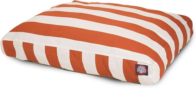 Majestic Pet Shredded Memory Foam Dog Bed Medium with Removable Washable Cover – Rectangle Orthopedic Dog Bed–Durable Dog Crate Bed-Flat Dog Bed for Senior Dogs - (35x29) M - Villa - Navy