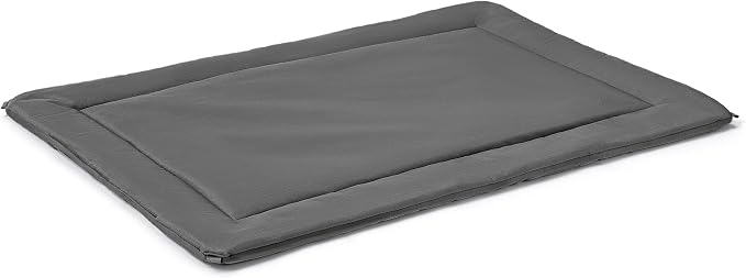 PELZIN Cybarmour 2.0 Chew Proof Dog Crate Pad - Outdoor Chew Resistant Dog Bed with Corner Anchor - Machine Washable - Water & Dirt-Resistant - Jumbo Breeds & Fits 54-Inch Crate - 53"x34", Charcoal