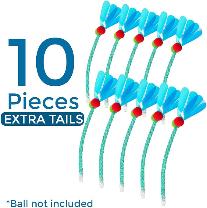 10x Tails – 10 Pieces of Extra Tail for Automatic and Interactive Cat Toy - (Ball Not Included)