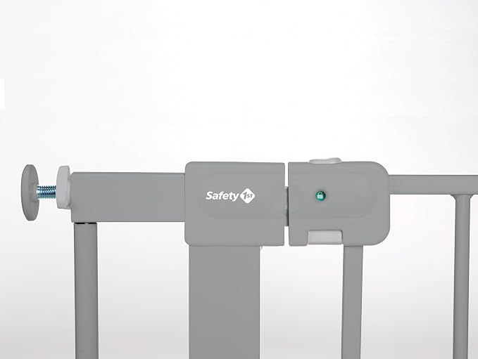Safety 1st Easy Install Baby Gate for Doorways, Auto-Close Pressure-Mounted Magnetic Latch, Indoor Dog Gates, No Drilling, Fits 29"-38", Grey