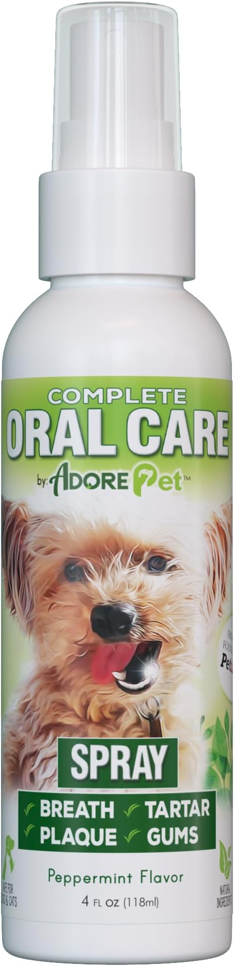 Adore Pet Complete Oral Care Spray for Dogs, Peppermint, 4 oz