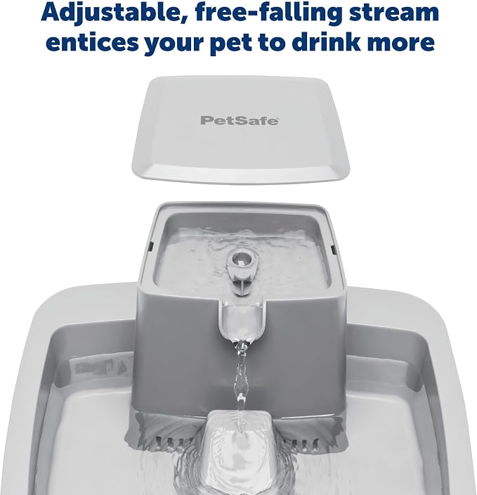 PetSafe Oasys 2 Gallon Pet Fountain for Dogs or Multiple Pets, Automatic Water Bowl Dispenser - Pump and Filter Included - Dishwasher Safe, Easy Clean Pet Dish - 2 Gallon/256 Oz