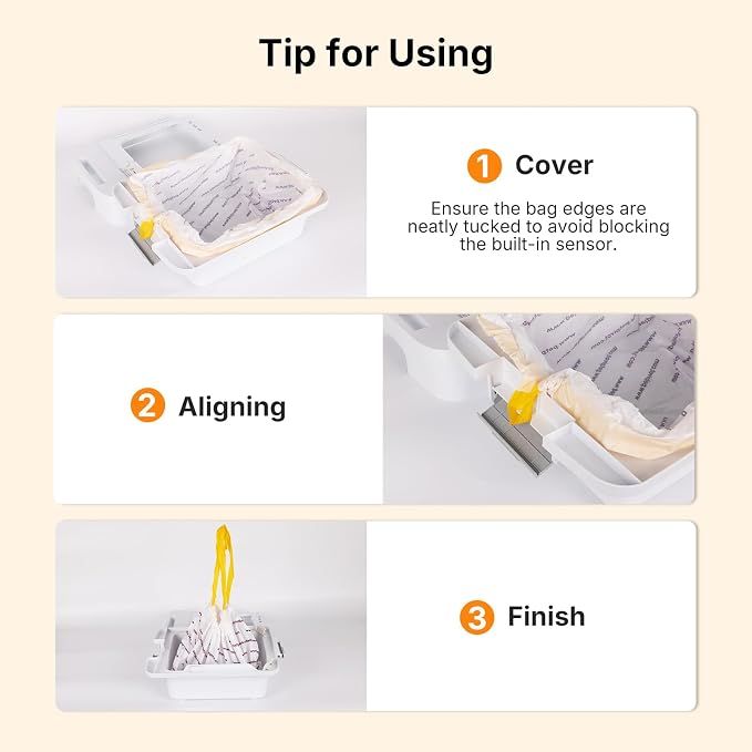 Autoscooper 11 Replacement Litter Box Liners - Drawstring Design, Extra Thick Heavy Duty, 23.62"×11.81", 60 Pack