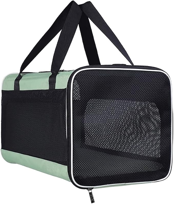 Pet Carrier Adjustable Pet Carrier Bag Breathable Dogs Cats Cage Crate Sterilization Portable Diagonal Pet Bag Car Seat Small Animals Travel Bag (Color : Green)