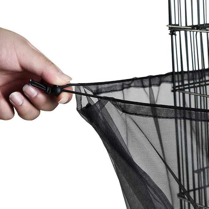 ASOCEA 2Pcs Bird Cage Seed Catcher Birdcages Extra Large Nylon Mesh Netting for Parakeets Cockatiel