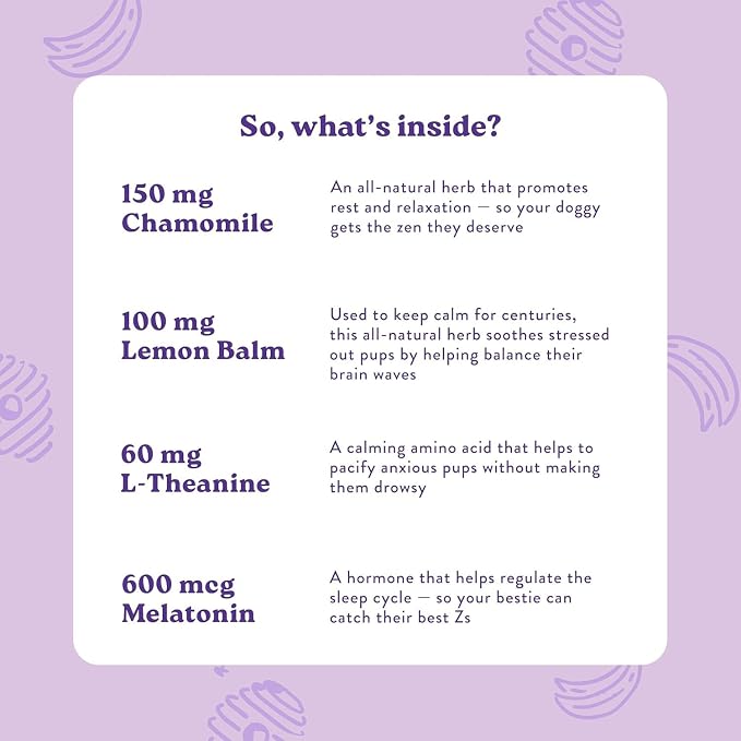 Bocce's Bakery Bedtime Tea Treats + Calming Supplement Bundle for Dogs – All-Natural, Wheat-Free Biscuits & Stress Support with Chamomile, Lemon Balm, L-Theanine – Real Ingredients Baked in The USA