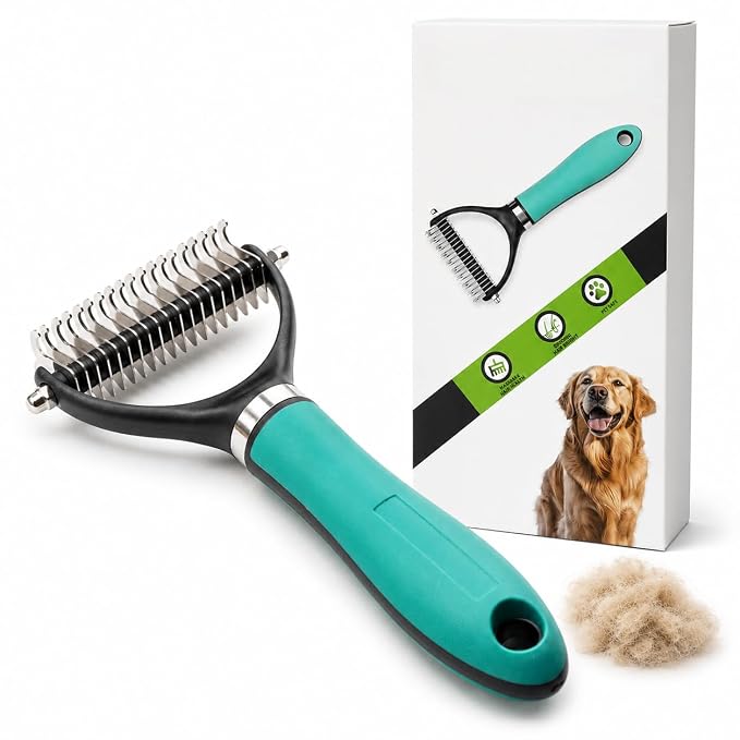 Dog Brush (Peacock Blue)