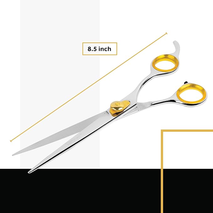 Sharf Gold Touch 440c Japanese Stainless Steal Pet Grooming Shear, 8.5 Inch Straight