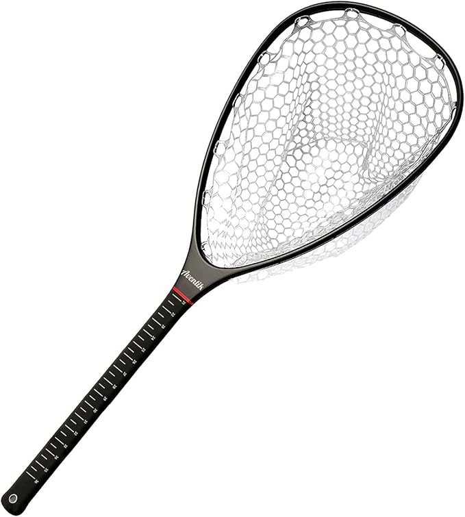 Aventik Fly Floating Fishing Net Carbon Fiber Landing Trout Net Light Weight Clear Rubber Ghost Net Catch & Release